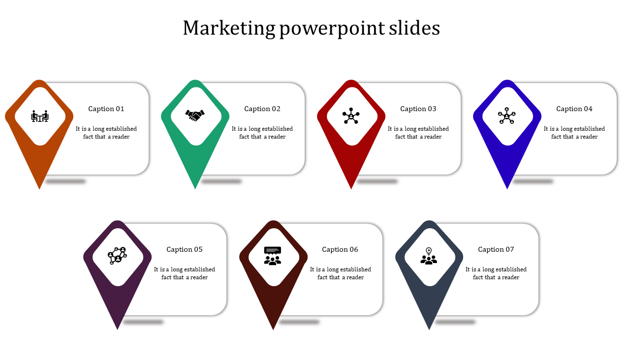 Free - Marketing PowerPoint Slide Template With Seven Node